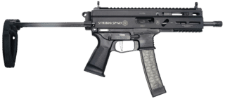 Global Ordnance STRIBOG SP9A3 9mm Luger Semi-Auto Pistol - Black - 8.0" - 30 Round - Tailhook Brace